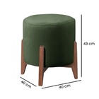 Kit 2 Puff Decorativo Para Sala Redondo Luxo Atenas Veludo Ve