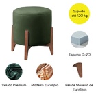 Kit 2 Puff Decorativo Para Sala Redondo Luxo Dallas Veludo Ve
