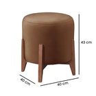 Kit 2 Puff Decorativo Para Sala Redondo Luxo Roma Veludo Capu