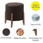 Kit 2 Puff Decorativo Para Sala Redondo Luxo Selena Corino Ma