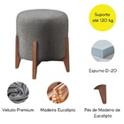 Kit 2 Puff Decorativo Para Sala Redondo Luxo Selena Veludo Ci