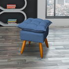 Kit 2 Puff Decorativo Quadrado Para Sala Quarto Penteadeira R