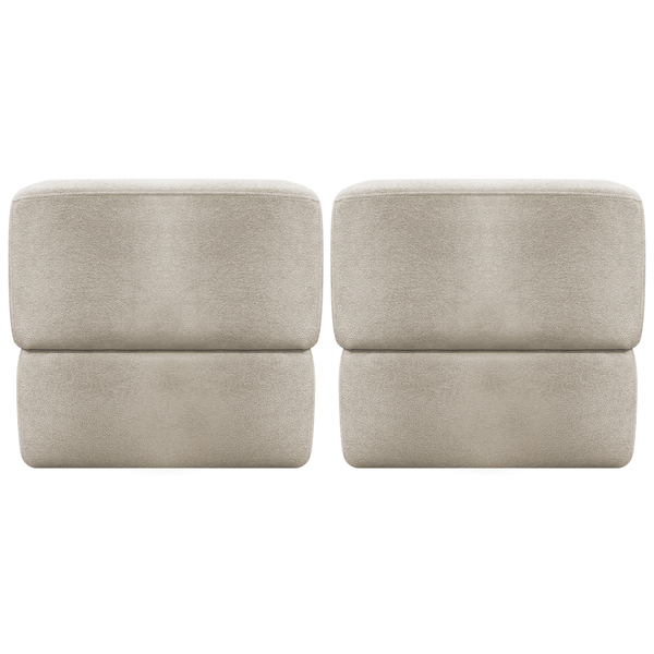 Kit 2 Puff Decorativo Quadrado Para Sala Recepção Quarto Pent