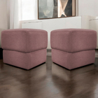 Kit 2 Puff Decorativo Quadrado Para Sala Recepção Quarto Pent