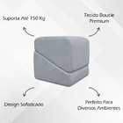 Kit 2 Puff Decorativo Quadrado Para Sala Recepção Quarto Pent