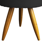 Kit 2 Puff Decorativo Redondo Para Sala Quarto Penteadeira Pé