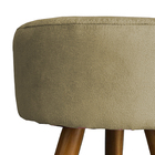 Kit 2 Puff Decorativo Redondo Para Sala Quarto Penteadeira Pé