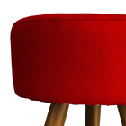 Kit 2 Puff Decorativo Redondo Para Sala Quarto Penteadeira Pé