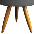 Kit 2 Puff Decorativo Redondo Para Sala Quarto Penteadeira Pé