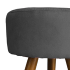 Kit 2 Puff Decorativo Redondo Para Sala Quarto Penteadeira Pé