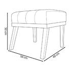 Kit 2 Puff Decorativo Retangular Para Sala Quarto Penteadeira