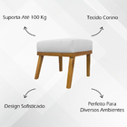 Kit 2 Puff Decorativo Retangular Para Sala Quarto Penteadeira