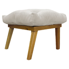 Kit 2 Puff Decorativo Retangular Para Sala Quarto Penteadeira