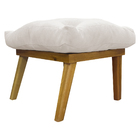 Kit 2 Puff Decorativo Retangular Para Sala Quarto Penteadeira