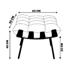 Kit 2 Puff Decorativo Sala De Estar Costela Couro Mel G34 - G