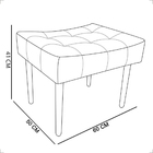 Kit 2 Puff Decorativos Para Sala, Quarto, Penteadeira Requint