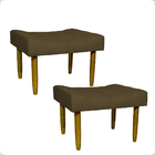 Kit 2 Puff Decorativos Para Sala, Quarto, Penteadeira Requint