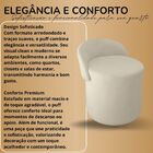 Kit 2 Puff Encosto Suede Redondo Sala Banco Orgânico Quarto C