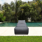 Kit 2 Puff Espreguiçadeira Chill Out Cinza