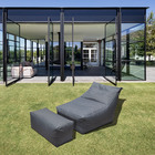 Kit 2 Puff Espreguiçadeira Chill Out Cinza