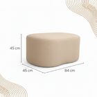 Kit 2 Puff Feijão Curvo Orgânico Sala Redondo Confortável Mod