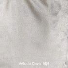 Kit 2 Puff Luxo Decorativo Tecido Veludo Cinza E Pés Madeira