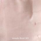 Kit 2 Puff Luxo Decorativo Tecido Veludo Rosê E Pés Madeira