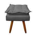 Kit 2 Puff Opala Retangular Para Sala E Quarto Suede - Jylcro