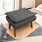 Kit 2 Puff Opala Retangular Para Sala E Quarto Suede - Jylcro