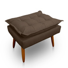 Kit 2 Puff Opala Retangular Para Sala E Quarto Suede - Jylcro