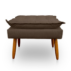 Kit 2 Puff Opala Retangular Para Sala E Quarto Suede - Jylcro