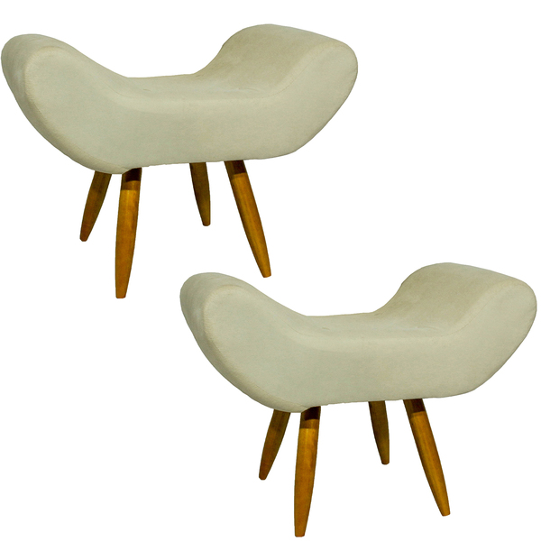 Kit 2 Puff Para Sala, Quarto E Escritório Decorativo Emilia S