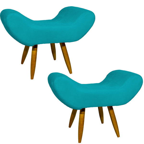 Kit 2 Puff Para Sala, Quarto E Escritório Decorativo Emilia S