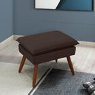 Kit 2 Puff Puf Banqueta Pes Palito Ale Veludo Sanch