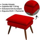 Kit 2 Puff Puf Banqueta Pes Palito Ale Veludo Sanch