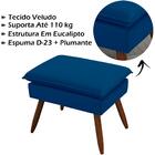 Kit 2 Puff Puf Banqueta Pes Palito Ale Veludo Sanch