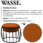 Kit 2 Puff Puf Decorativo Base Metal Wasse Veludo Moll