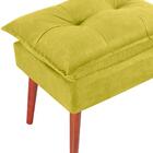 Kit 2 Puff Puf Opall Pes Palito 55x40cm Suede Amarelo Mpassos