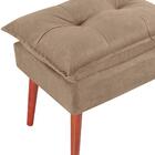 Kit 2 Puff Puf Opall Pes Palito 55x40cm Suede Marrom Claro Mp