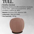 Kit 2 Puff Puf Para Sala Base Metal Chocolate Tull Veludo Peer
