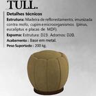 Kit 2 Puff Puf Para Sala Base Metal Chocolate Tull Veludo Peer