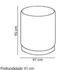 Kit 2 Puff Puf Para Sala Base Metal Preto Saien Linho Peer