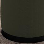 Kit 2 Puff Puf Para Sala Base Metal Preto Saien Linho Peer