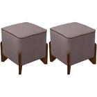 Kit 2 Puff Puf Para Sala Chui Veludo Sanch