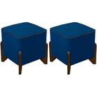 Kit 2 Puff Puf Para Sala Chui Veludo Sanch