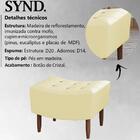 Kit 2 Puff Puf Para Sala Pes Madeira Synd Corano Peer
