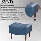 Kit 2 Puff Puf Para Sala Pes Madeira Synd Corano Peer