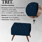 Kit 2 Puff Puf Para Sala Pes Madeira Trit Veludo Peer