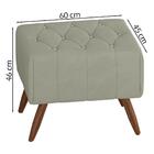 Kit 2 Puff Puf Para Sala Pes Madeira Trit Veludo Peer