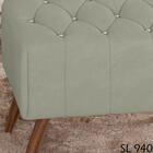 Kit 2 Puff Puf Para Sala Pes Madeira Trit Veludo Peer